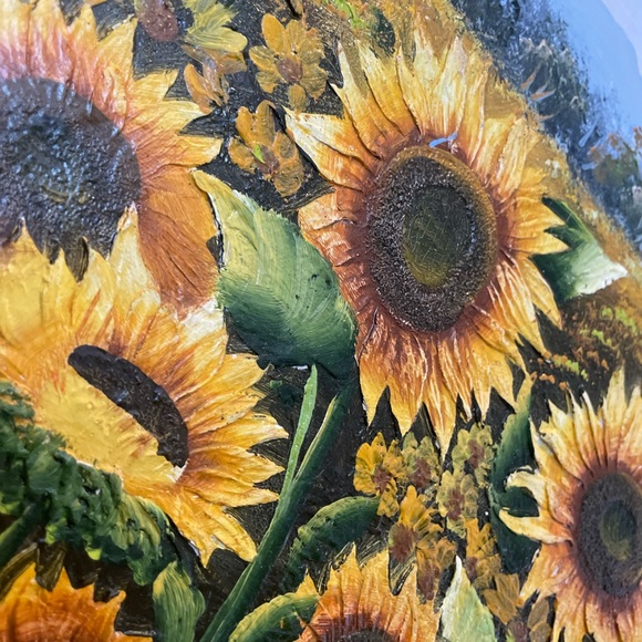 W. Mirkin Original Oil Painting – Sunflower Field (+ Professionally Framed) - Picture 4 of 9